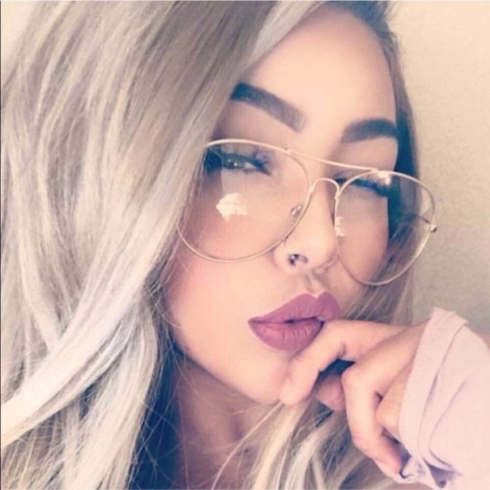 Clear Aviator Sunglasses